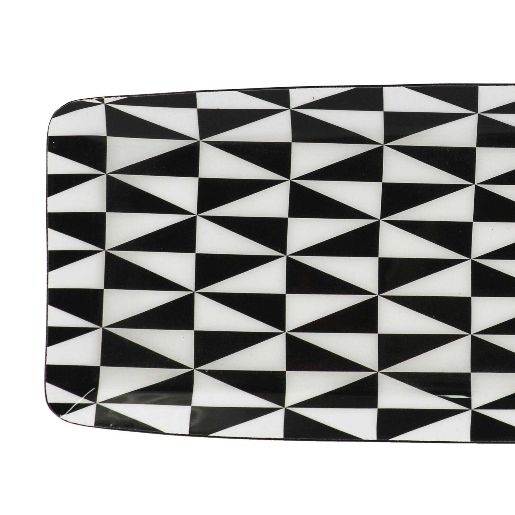 Jonathan Adler x Michaels 4" x 10" Black & White Geometric Metal Plate